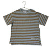 Zara Gray & Brown Striped T-Shirt - Size 7