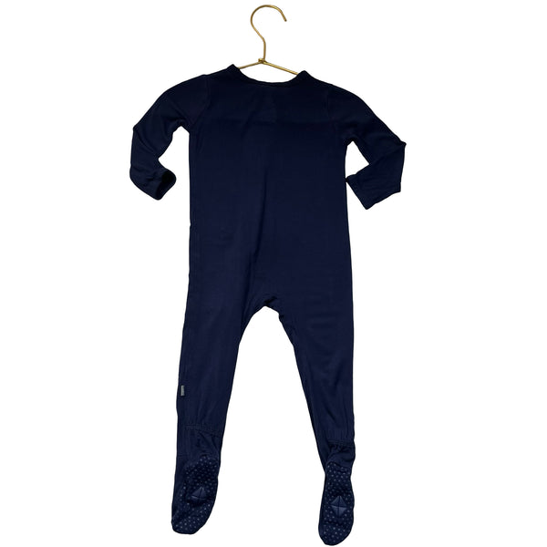 Kyte Navy Footed One-Piece PJs - Size 6-12 Mo