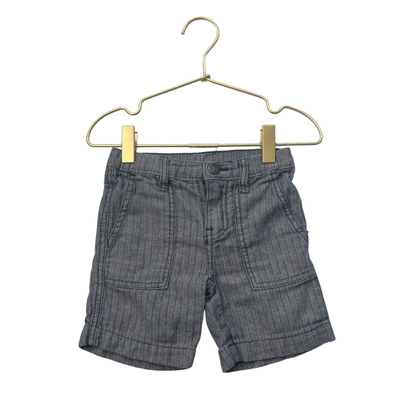 Tea Collection Gray & Navy Herringbone Shorts - Size 2