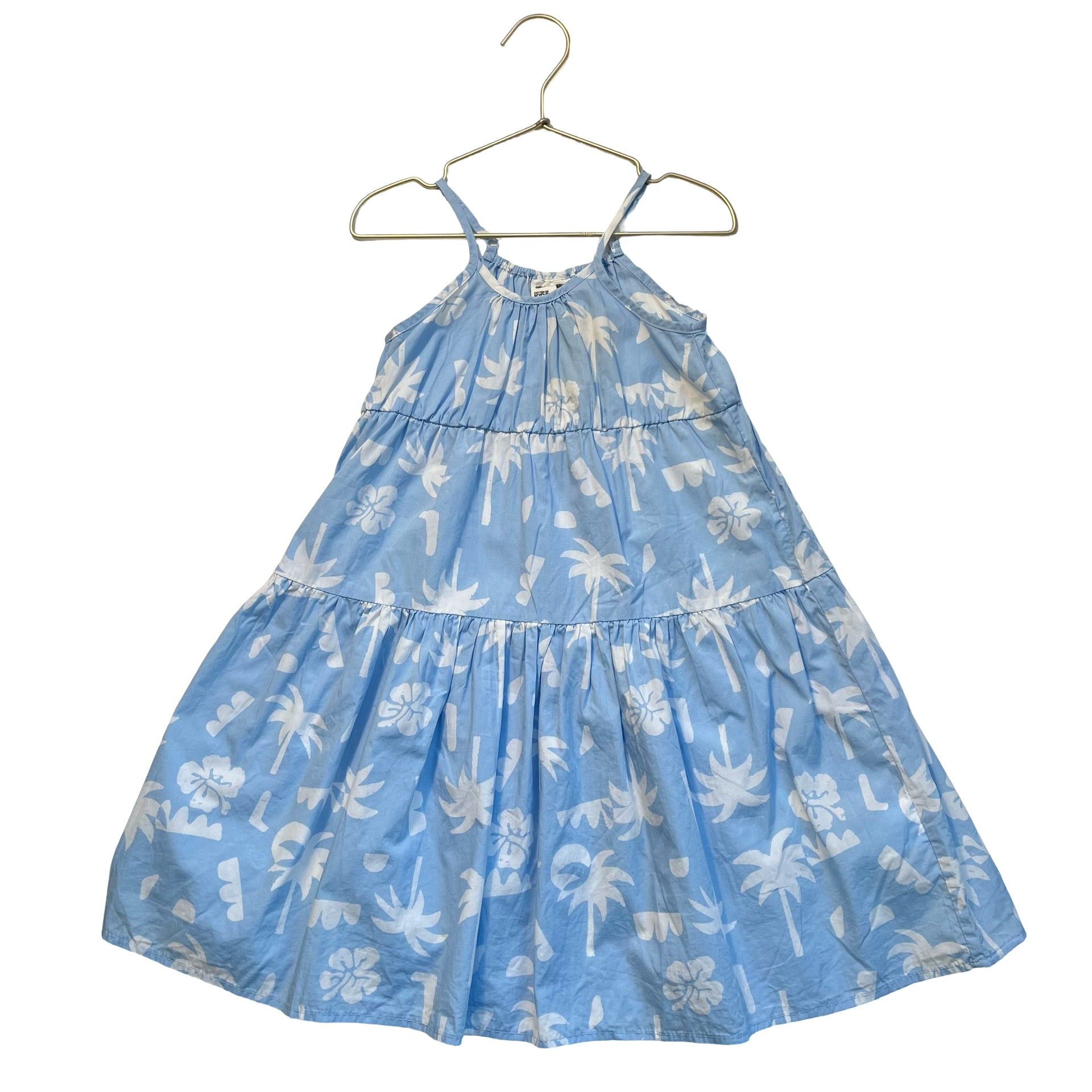 Cotton On Light Blue Tropical Print Dress - Size 5