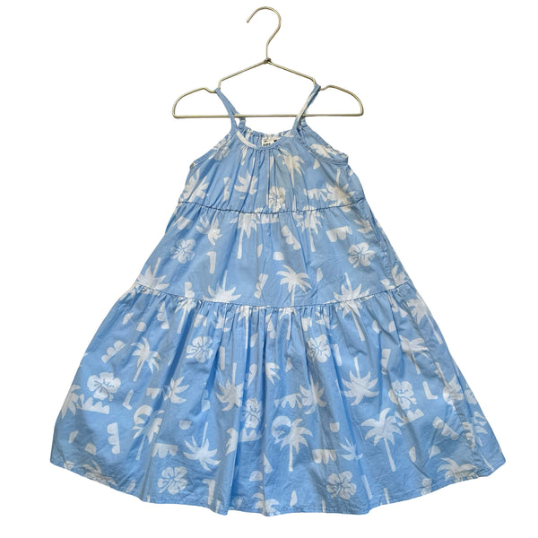 Cotton On Light Blue Tropical Print Dress - Size 5