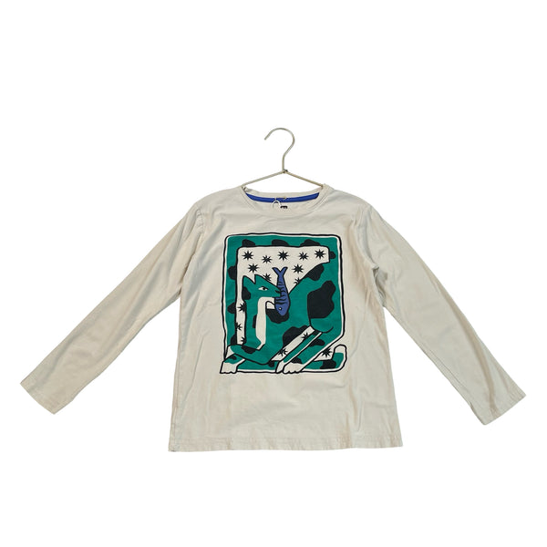 Tea Collection Ivory Green Animal & Fish Graphic Shirt - Size 8