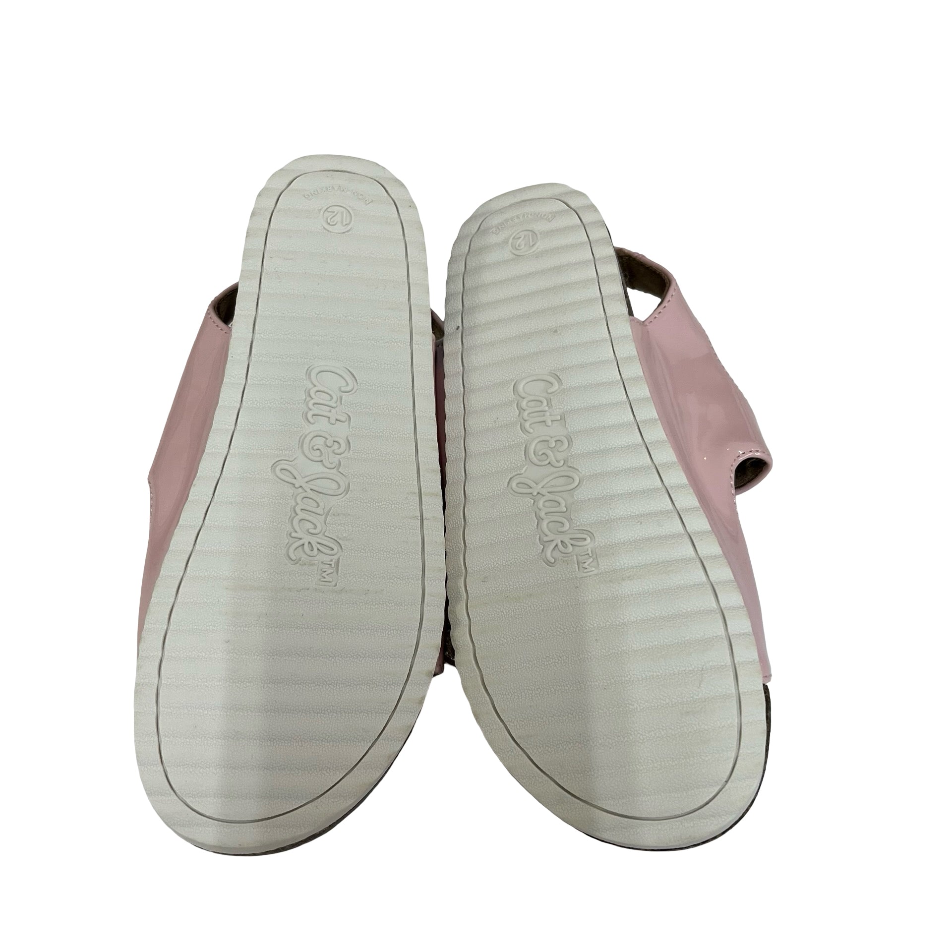 Cat & Jack Pink Patent & Pearl Sandals - Size 12