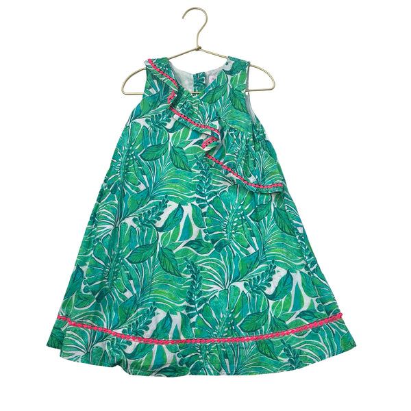 Tommy Bahama Green Tropical Leaf Sleeveless Dress - Size 5