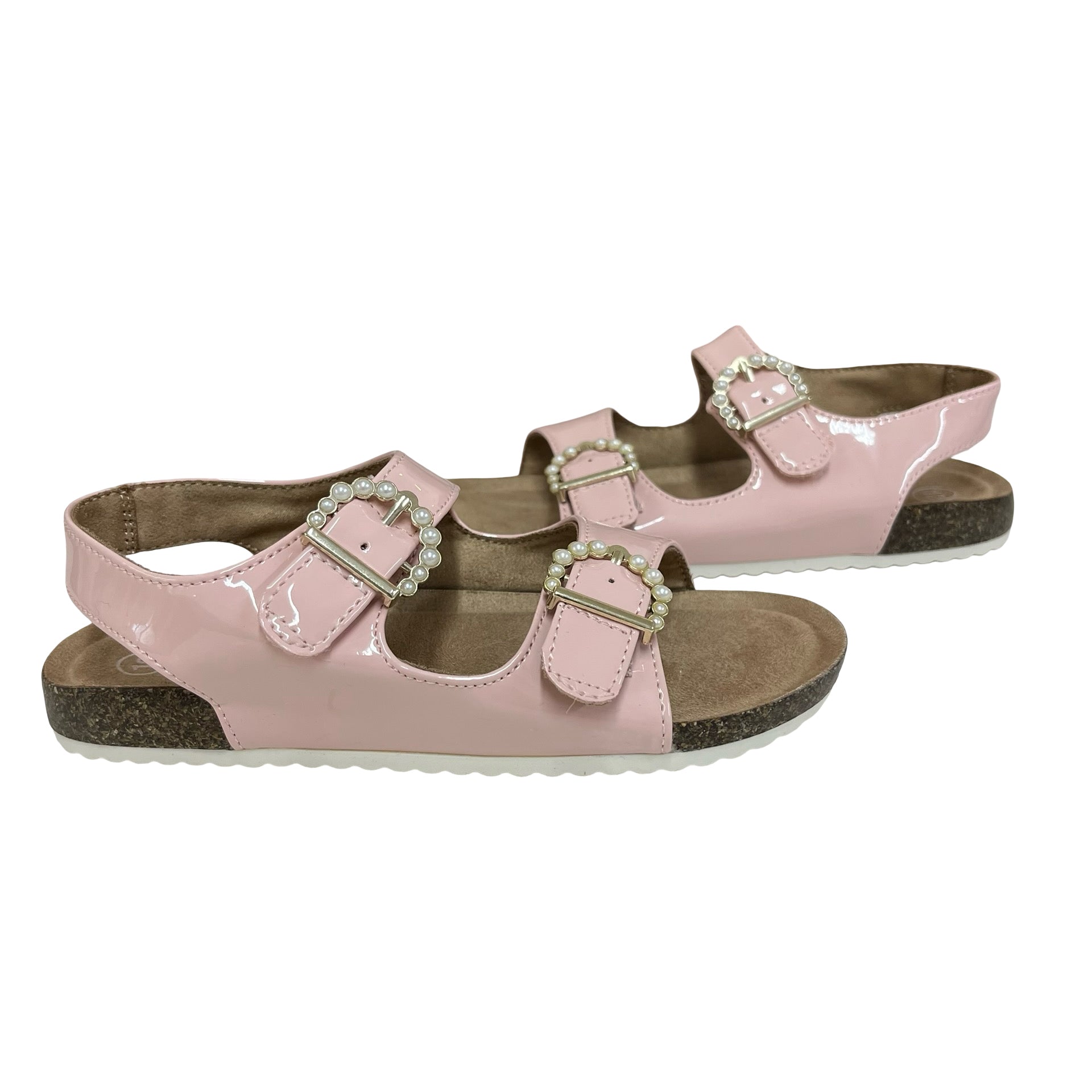 Cat & Jack Pink Patent & Pearl Sandals - Size 12