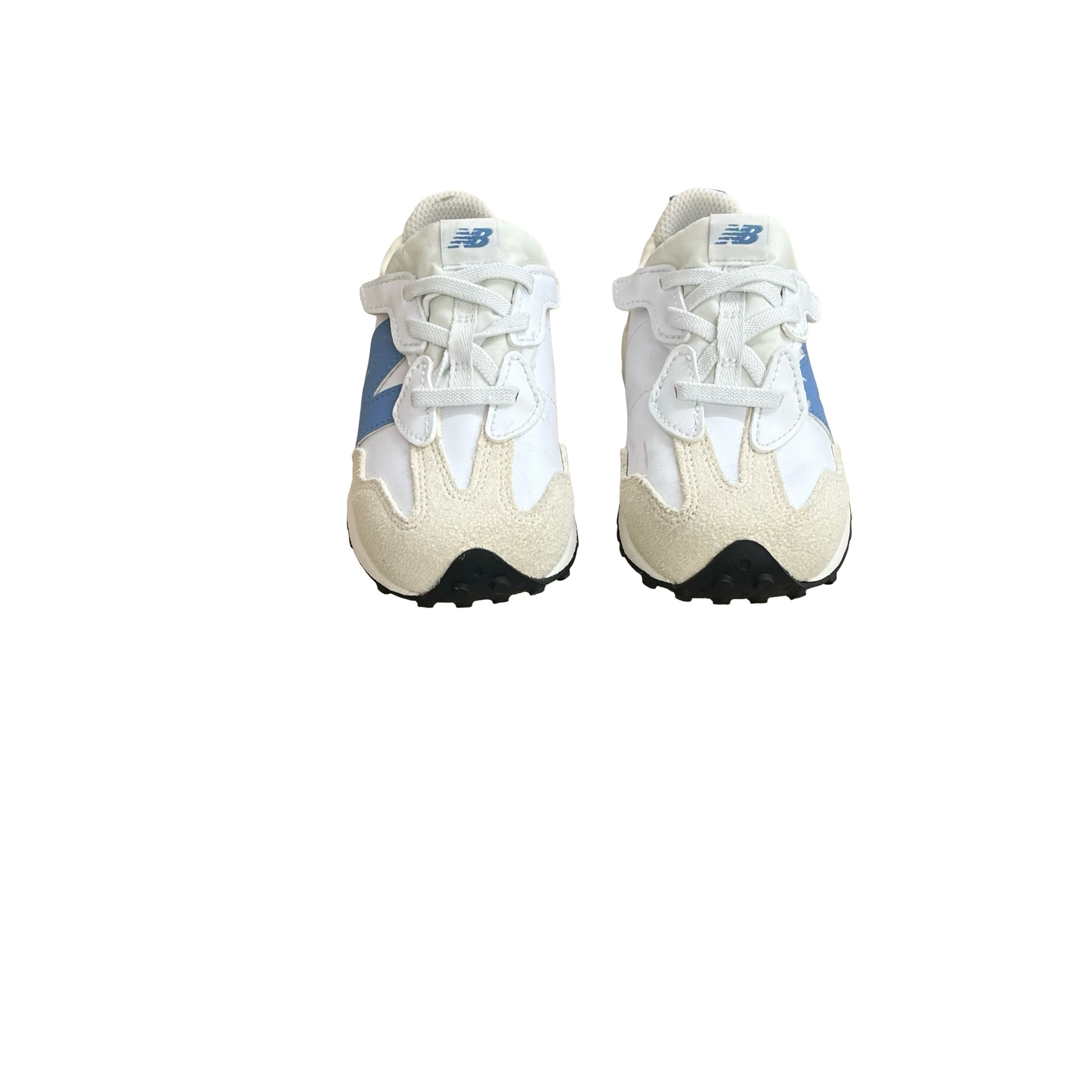 New Balance 327 White, Ivory, Blue Sneakers - Size 9