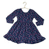 Crewcuts Navy Heart Print Dress- Size 5