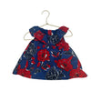 Janie and Jack Navy & Red Floral Silver Pinstripe Blouse - Size 18-24 Months