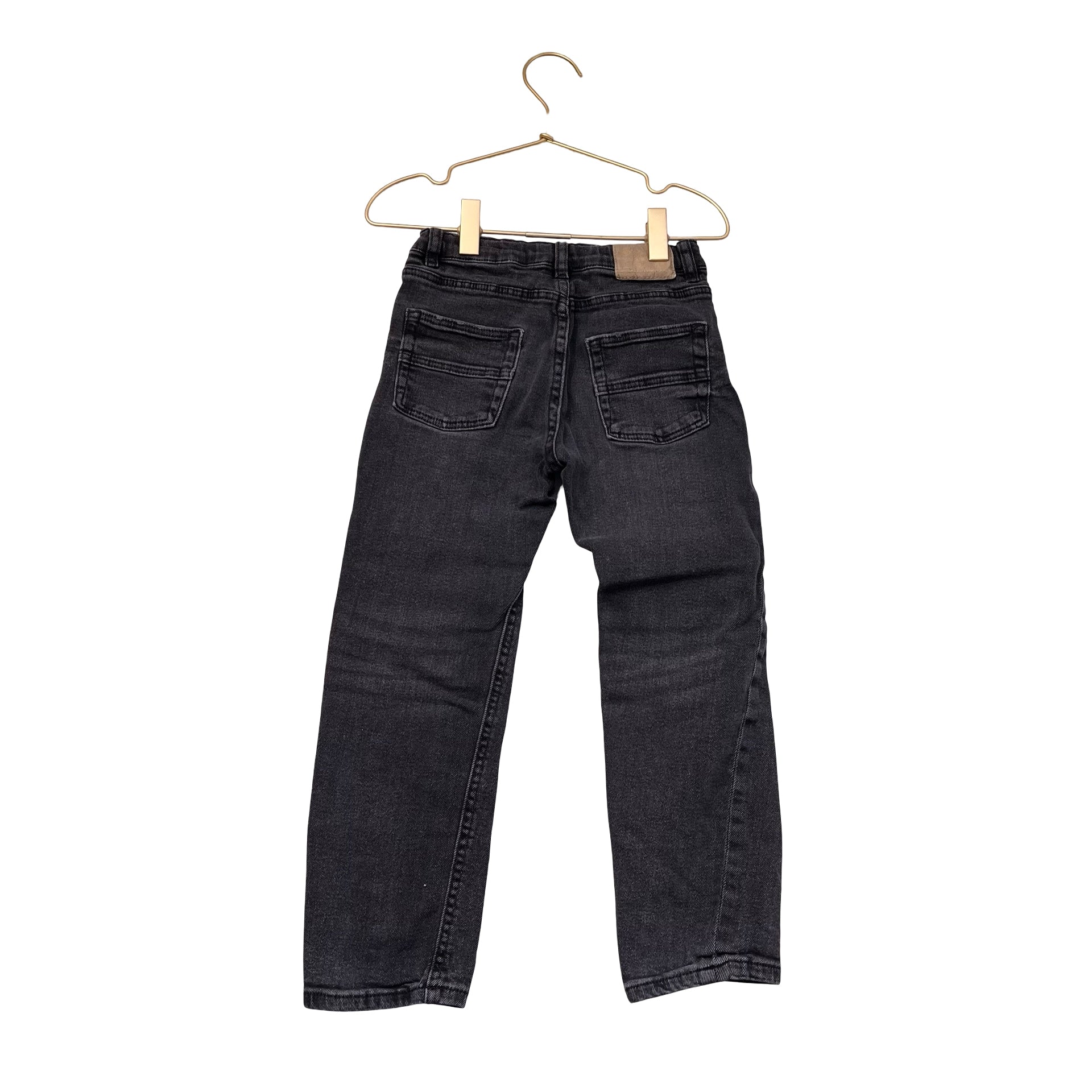 Zara 'The Regular Pant' Black Denim Jeans - Size 5-6