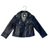 Baby Gap Navy Faux Leather Motorcycle Jacket - Size 3