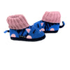 Garnet Hill Kids 100% Wool Blue Cat Slippers - Size 7