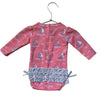 Ruffle Butts Pink Sailboat Print Swim Suit - Size 6-12 Mo