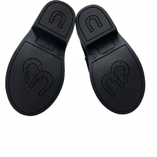 Kidpik Black Zipper Ankle Boots - Size 8