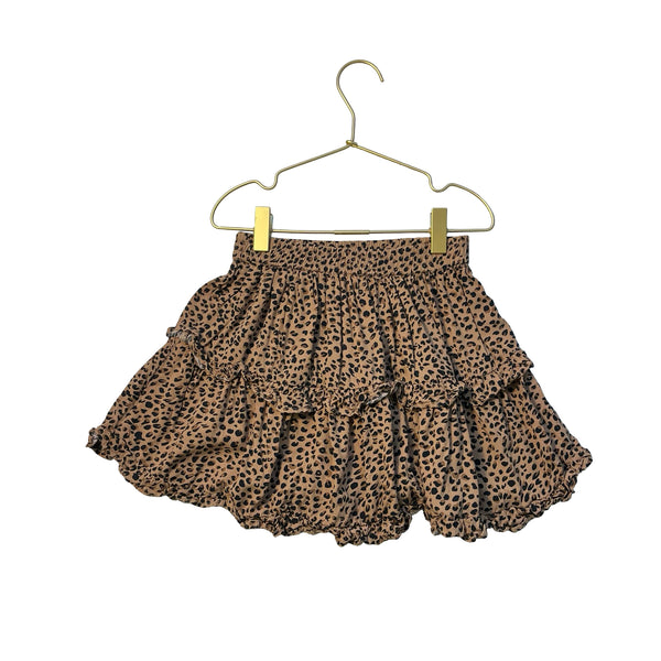 Crewcuts Brown & Black Leopard Print Skirt - Size 8