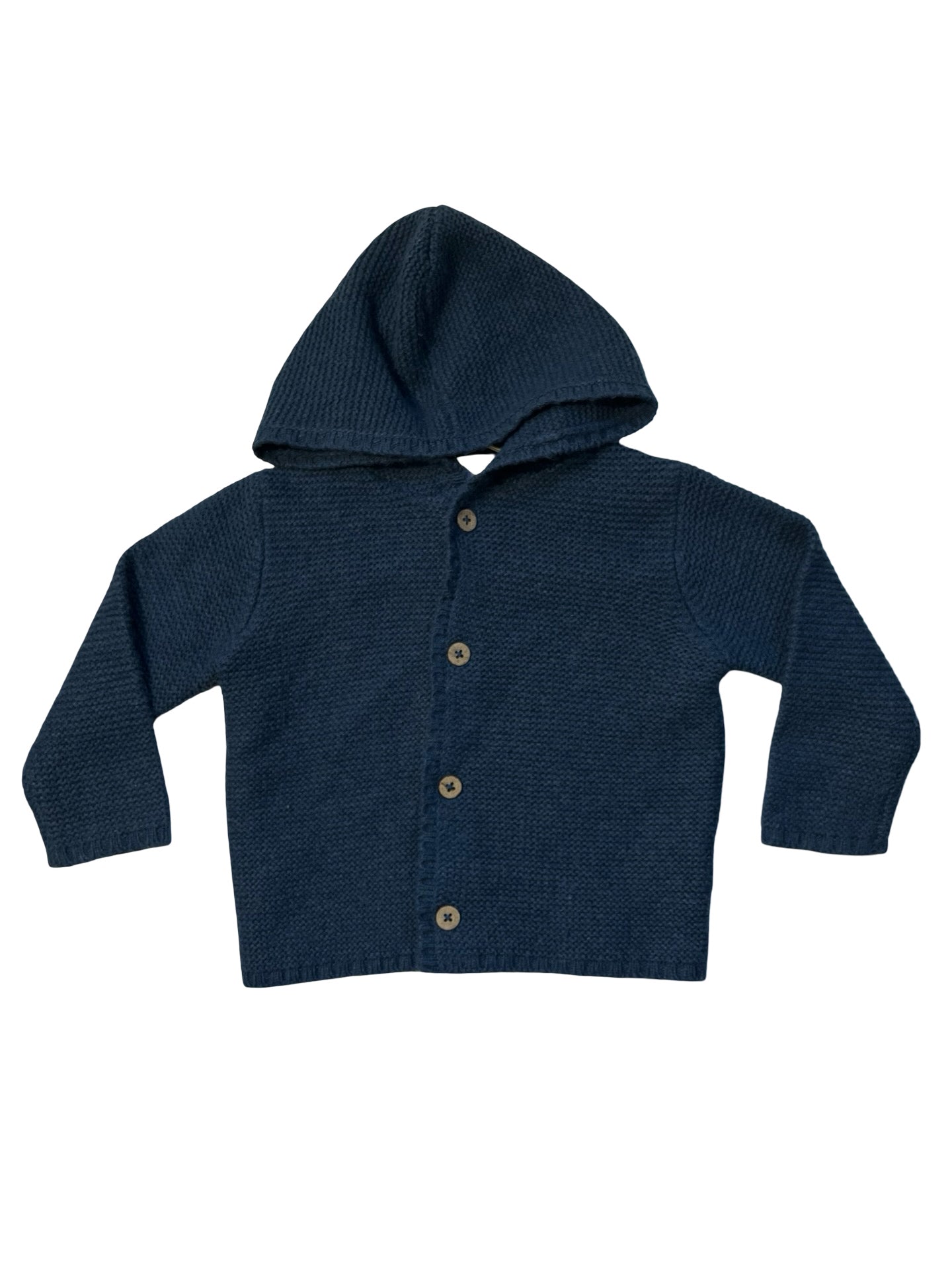 Unit Kids Blue Hooded Cardigan Sweater - Size 24 Mo