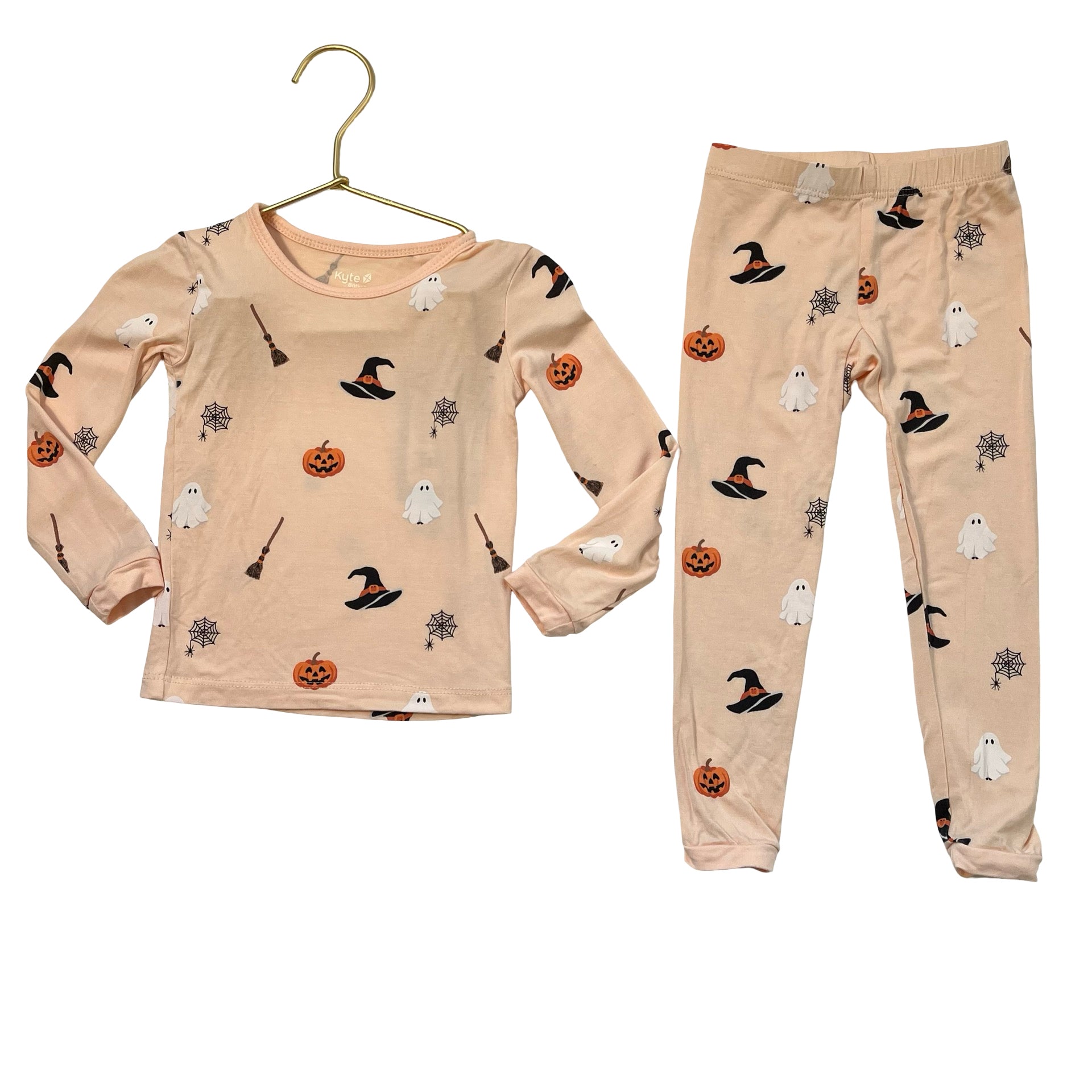 Kyte Peach Halloween Print PJ Set - Size 18-24 Mo
