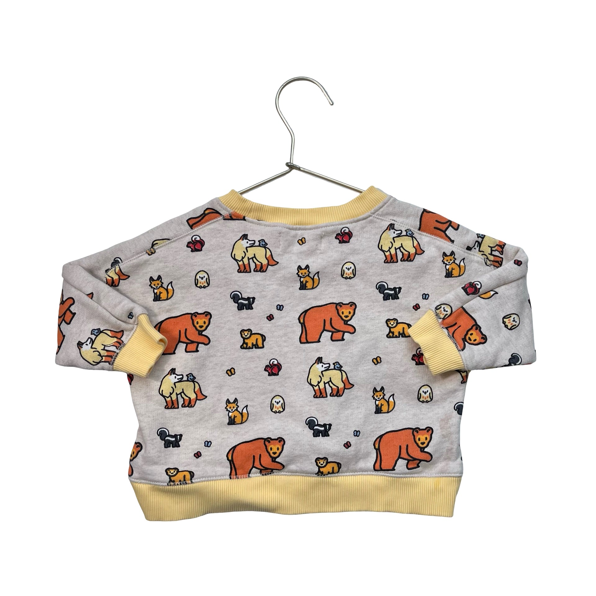 Monica + Andy Tan Forest Animal Print Sweatshirt - Size 9-12 Mo