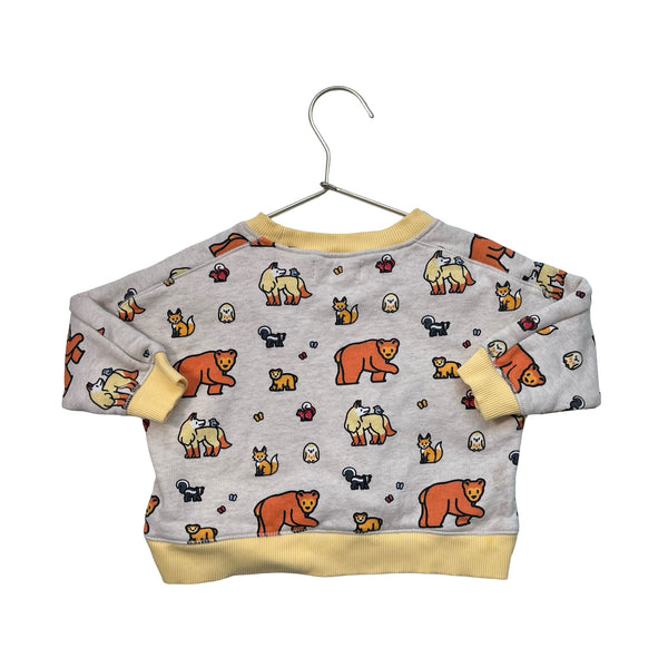 Monica + Andy Tan Forest Animal Print Sweatshirt - Size 9-12 Mo