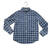 Janie and Jack Navy & White Plaid Button Down Shirt - Size 5