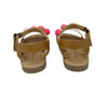 Cupcakes and Cashmere Tan & Pink Pom-Pom Sandals - Size 7