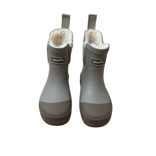 Pehr Faux Fur Lined Taupe Waterproof Rain Boots - Size 10