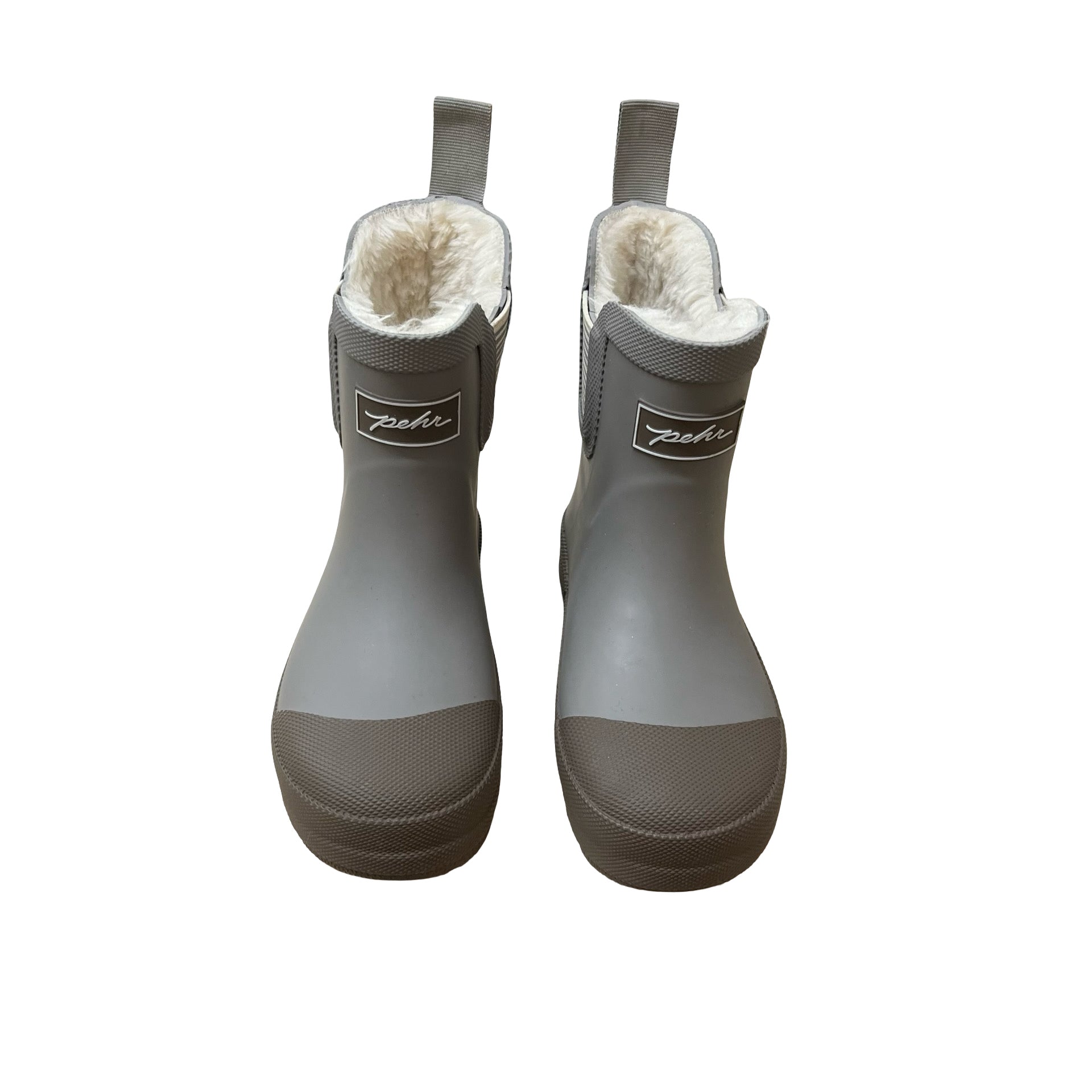 Pehr Faux Fur Lined Taupe Waterproof Rain Boots - Size 10