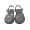 Cat & Jack Clear & Silver Sparkle Closed-Toe Jelly Sandals - Size 5