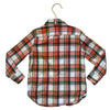 Janie and Jack Orange, Ivory, Green Plaid Button Down Shirt - Size 3