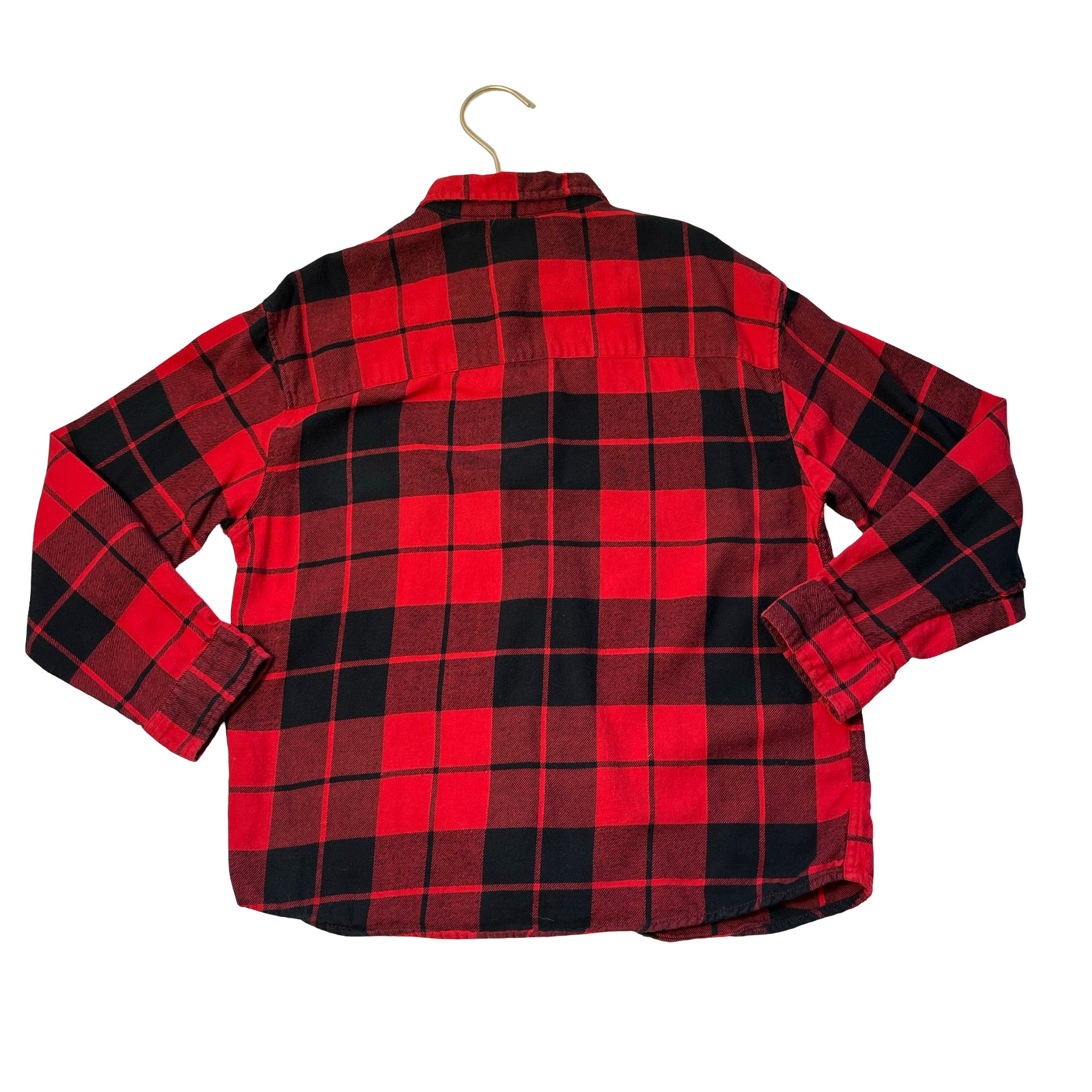 Zara Red & Black Plaid Flannel Button Down Shirt - Size 8