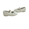 Rachel Shoes Ivory Patent Sparkle Flower Shoes - Size 6