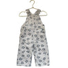 Zara Ivory Leopard Print Denim Overalls - Size 1.5Y