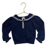 Janie and Jack Navy Sailor Collar Cotton Sweater - Size 18-24 Mo