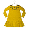 Tea Collection Yellow Animal Face Graphic Dress - Size 6