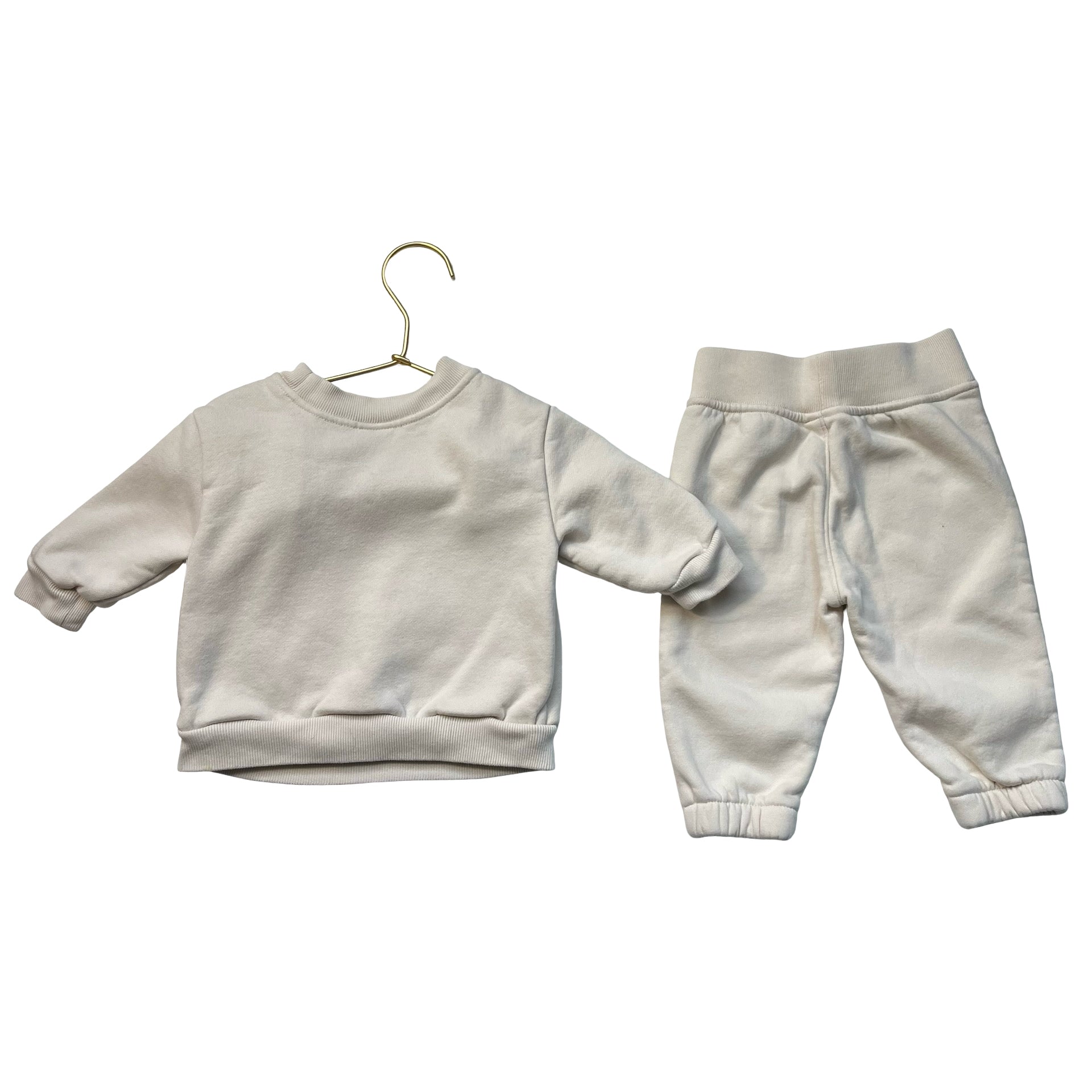 Baby Gap x Smiley World Ivory Sweatshirt & Jogger Set - Size 3-6 Mo