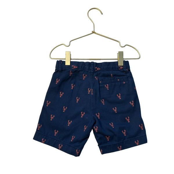 Crewcuts Navy & Red Lobster Print Shorts - Size 4