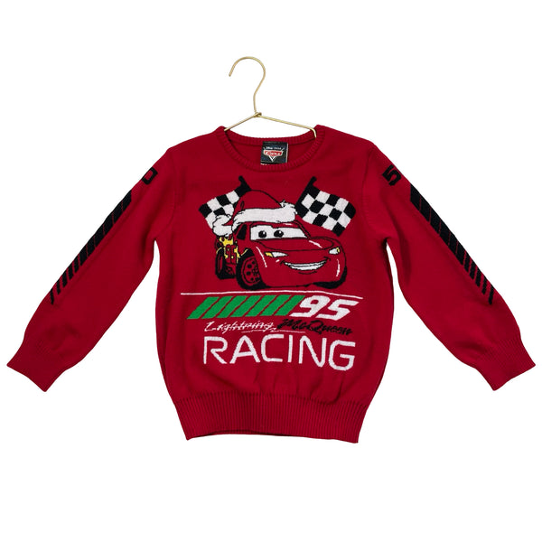 Disney Pixar Cars Red Christmas Sweater - Size 5T