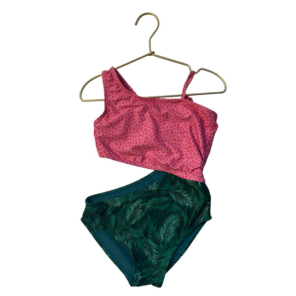 Briabay Pink & Green Swim Suit - Size 4-5T