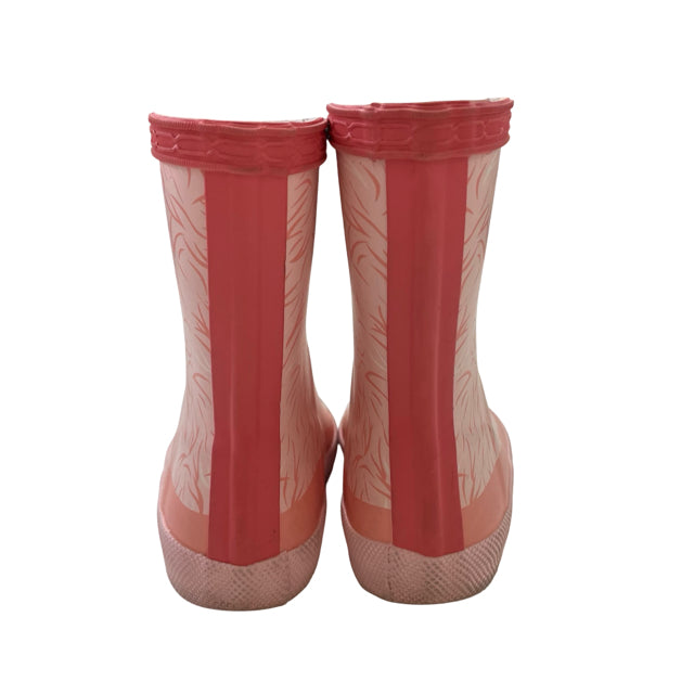 Hunter Pink Bear Foot Print Rain Boots - Size US 5B/6G (UK 4 EU 21)