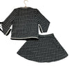 Rachel Riley Black & Ivory Plaid Boucle Blazer & Skirt Set - Size 7