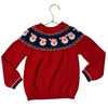 Baby Boden Red Fair Isle Santa Sweater - Size 3-4Y