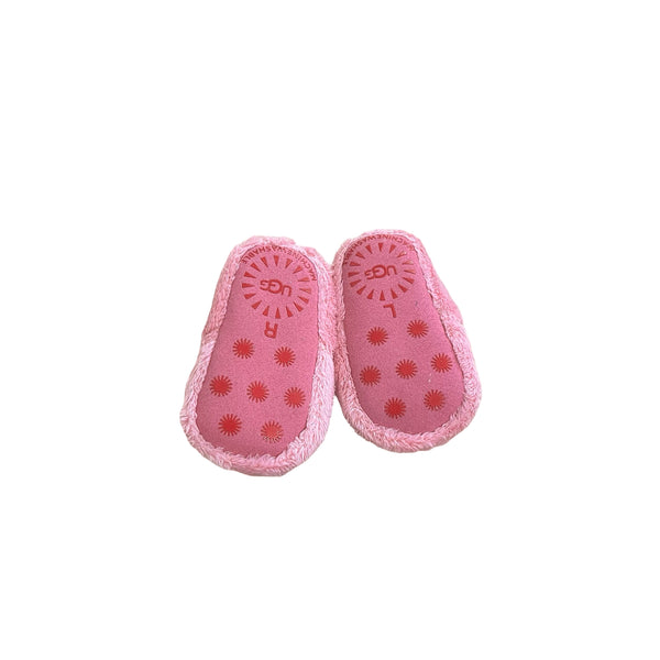 UGG Pink Fuzzy Soft-Sole Booties - Size 0-1