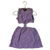 FBZ Flowers by Zoe Purple Terry Flower Pattern Cut-Out Dress - Size 5