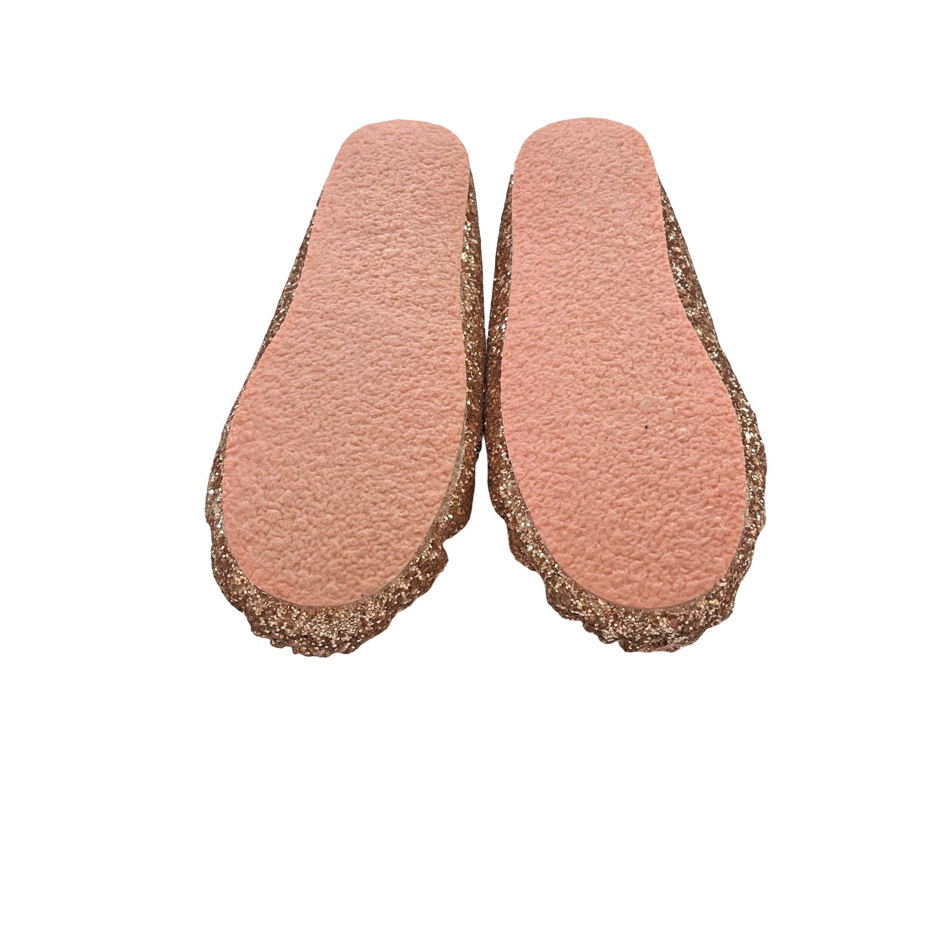 Crewcuts Pink Glitter Faux Fur Lined Slippers -  Size 1Y Big Kid