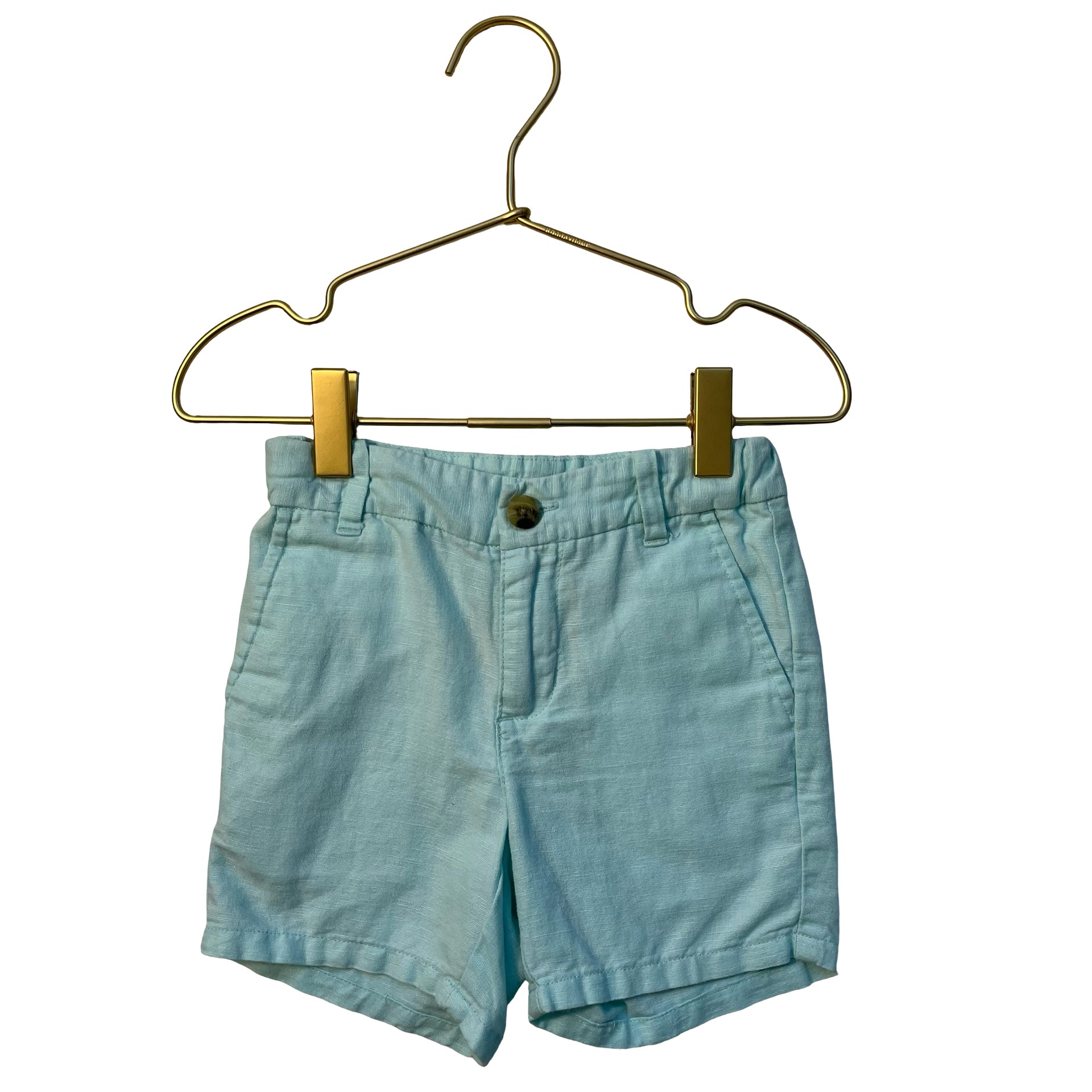 Janie and Jack Mint Green Linen-Cotton Shorts - Size 2T