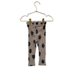 Zara Blush & Black Flower Print Ribbed Knit Leggings - Size 9-12 Mo