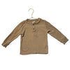 Janie and Jack Tan Speckled Henley Shirt - Size 18-24 Mo