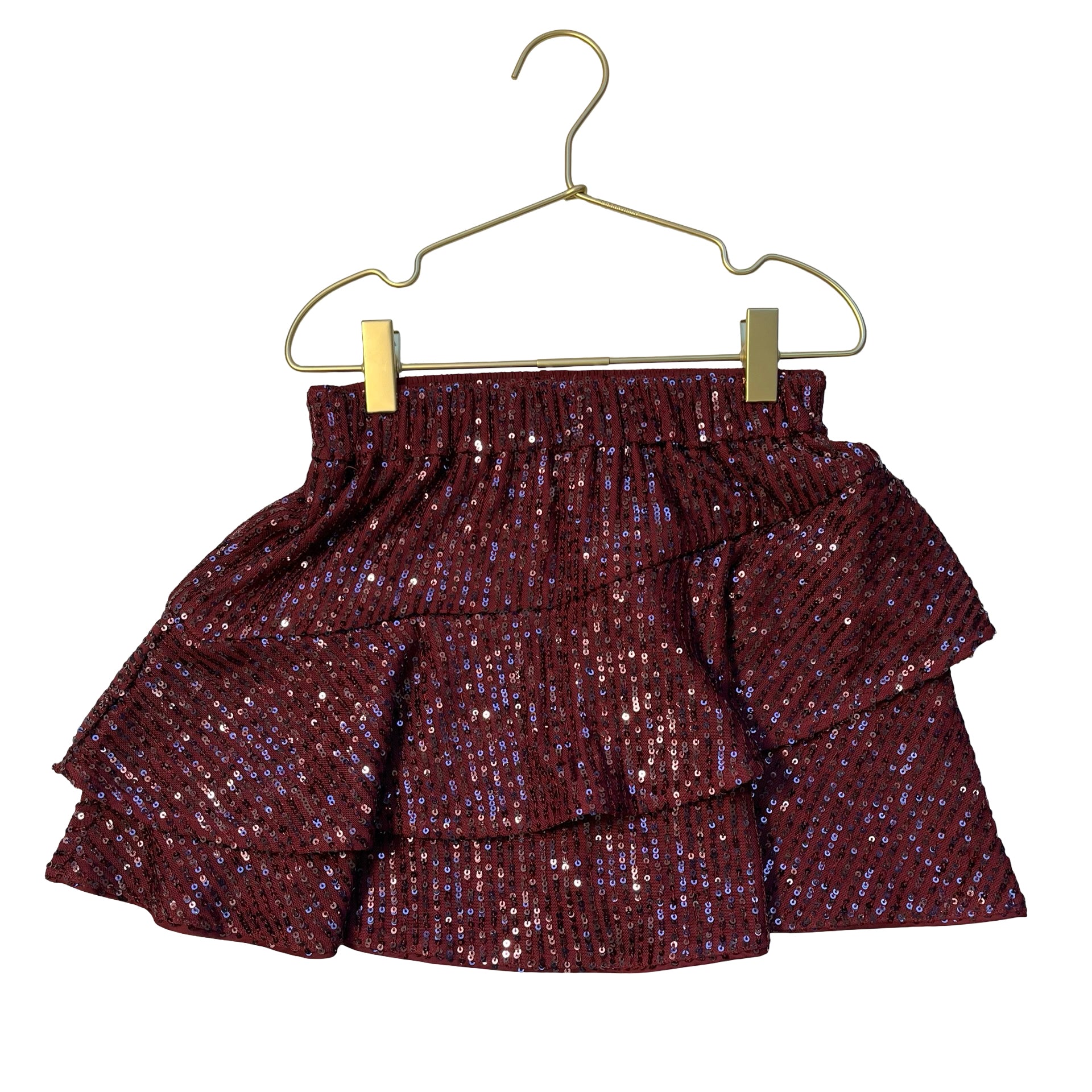 Abercrombie Kids Burgundy Sequin Skirt - Size 7-8