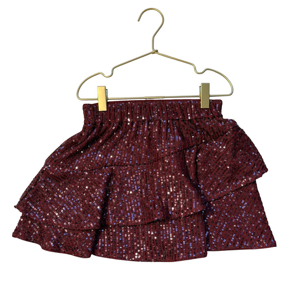 Abercrombie Kids Burgundy Sequin Skirt - Size 7-8