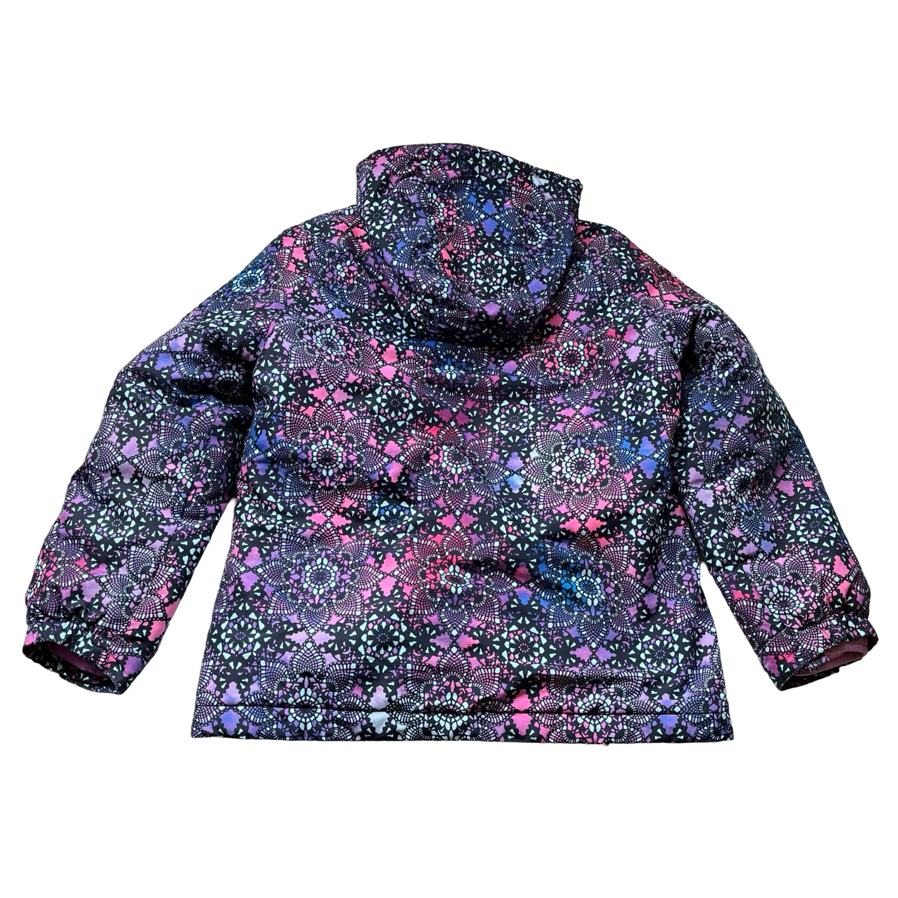 Children's Place Black & Lavender 3-in-1 Winter Jacket - Size L 10-12