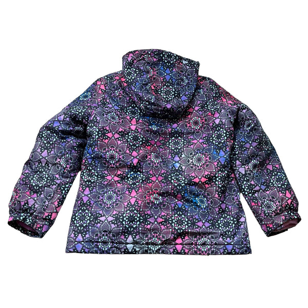 Children's Place Black & Lavender 3-in-1 Winter Jacket - Size L 10-12